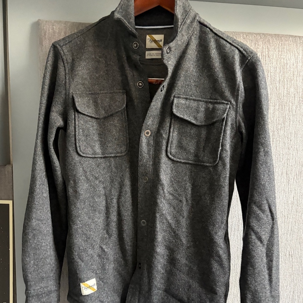 Track Smith Grey Button Down